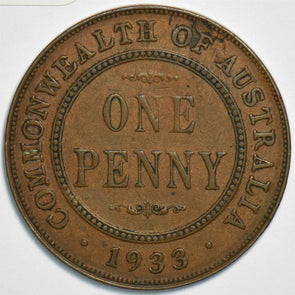 Australia 1933 Penny 240755 combine shipping