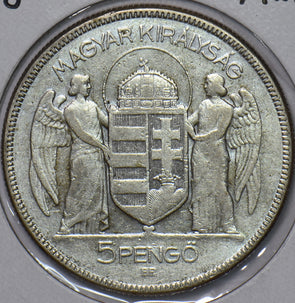 Hungary 1930 5 Pengo 10th Anniversary - Regency of Admiral Horthy 295015 combine