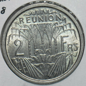 French Colonies 1948 2 Francs Reunion 297823 combine shipping