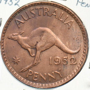 Australia 1952 Georgivs VI Penny Kangaroo animal 192025 combine shipping