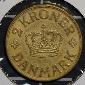 Denmark 1925  2 Kroner D0095 combine shipping