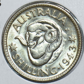 Australia 1943 S Shilling Ram 198825 combine shipping