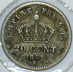 France 1867 20 Centimes 490060 combine shipping