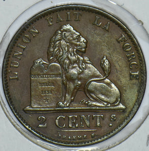 Belgium 1873 2 Centimes Lion animal 290957 combine shipping