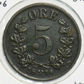 Norway 1876 5 Ore 298385 combine shipping