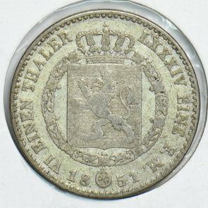 German States 1851 1/6 Thaler Prussia 198077 combine shipping