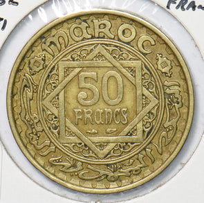 Morocco 1952 AH 1371 50 Francs 901563 combine shipping