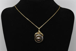 14K Gold Tahiti Pearl Pendant 7.27g RG0187