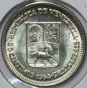Venezuela 1954 25 Centimos Horse animal 193684 combine shipping