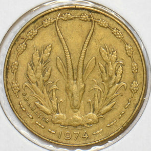 West African States 1974 5 Francs Gazelle animal 903935 combine shipping