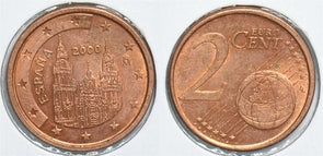 Spain 2000 2 Cents 904726 combine shipping