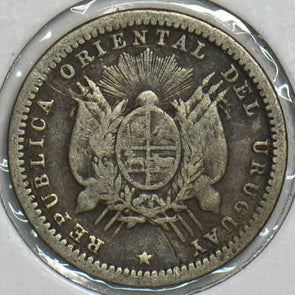 Uruguay 1877 10 Centesimos 240640 combine shipping