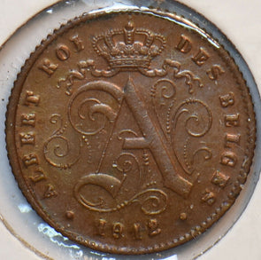 Belgium 1912 Cent Lion animal 294842 combine shipping