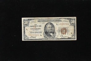 US 1929 $50 VG-F National Currency san francisco RC0681 combine shipping