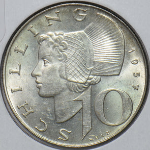 Austria 1957 10 Schilling 295787 combine shipping