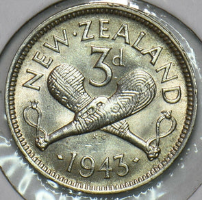 New Zealand 1943 3 Pence 297595 combine shipping