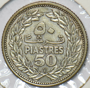 Lebanon 1952 50 Piastres 151246 combine shipping