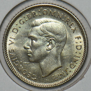 Australia 1942 D 6 Pence Kangaroo animal Emu 195610 combine shipping