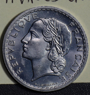 France 1946 5 Francs UNC aluminum F0172 combine shipping
