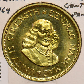 South Africa 1964 Cent Proof 199253 combine shipping