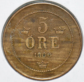 Sweden 1906 5 Ore 192685 combine shipping