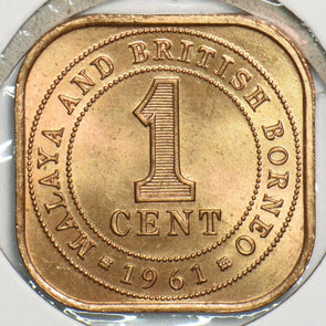 Malaya and British Borneo 1961 Cent 298357 combine shipping