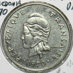French New Caledonia 1970 20 Francs Ox animal UNC 196964 combine shipping
