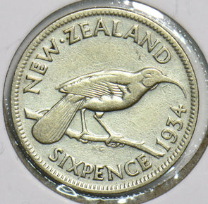 New Zealand 1934 6 Pence Huiaanimal 904366 combine shipping