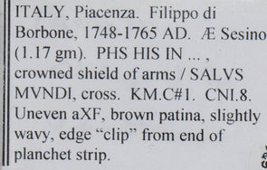 Italy 1748 ~1765AD Sesino  Piacenza Filippo di I0154 combine shipping