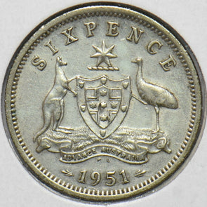 Australia 1951 6 Pence Kangaroo animal Ostrich Georgivs VI 902028 combine shippi