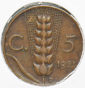 Italy 1921 5 Centesimi Vittorio Emanvele II 292989 combine shipping
