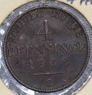 Germany 1868 4 Pfennig  190462 combine shipping
