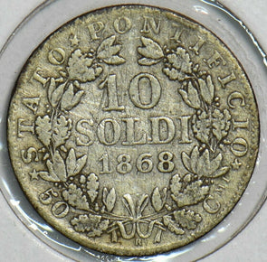 Vatican 1868 10 Soldi Papal States 298045 combine shipping