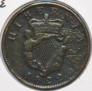 Ireland 1822 1/2 Penny George IV 296263 combine shipping