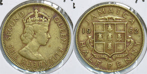 Jamaica 1962 1/2 Penny 904746 combine shipping