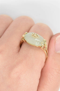 14k Gold Jade Ring RG0060