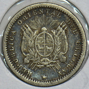 Uruguay 1877 10 Centesimos 240643 combine shipping