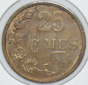 Luxembourg 1947 25 Centimes 291225 combine shipping