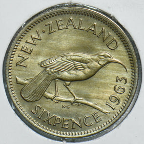 New Zealand 1963 6 Pence Bird animal 197930 combine shipping