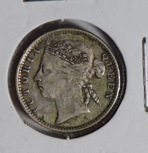 Straits Settlements 1887 10 Cents silver  S0269 combine shipping