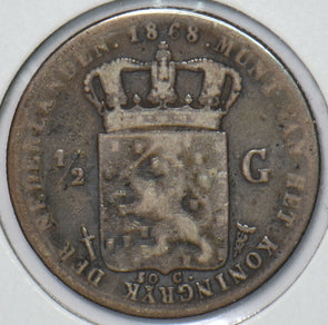 Netherlands 1868 Gulden Lion animal 194006 combine shipping
