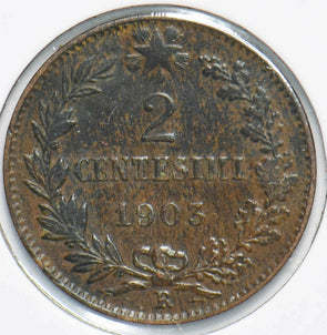 Italy 1903 Vittorio Emanuele III 2 Centesimi Eagle animal 292612 combine shippi