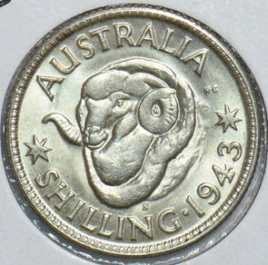 Australia 1943 Shilling Ram 198869 combine shipping