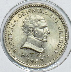 Uruguay 1953 10 Centesimos 298936 combine shipping