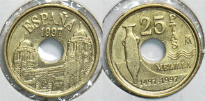 Spain 1997 25 Pesetas BU 904830 combine shipping
