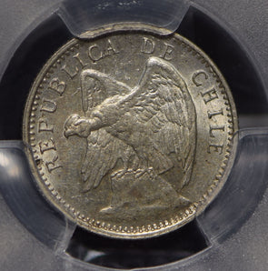 Chile 1896 So 10 Centavos  Defiant Condor animal PCGS MS64 KM-156.1 PC0555 combi