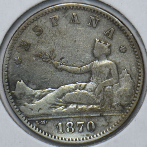 Spain 1870 Peseta 294860 combine shipping