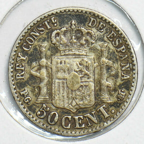 Spain 1892 50 Centimos 298140 combine shipping