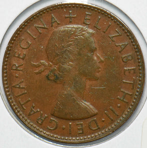Australia 1954 1/2 Penny Kangaroo animal Elizabeth II 902190 combine shipping