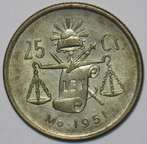Mexico 1951 Mo 25 Centavos Eagle animal 151673 combine shipping